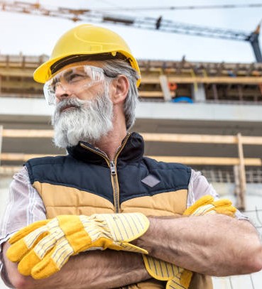 Portrait of construction site worker